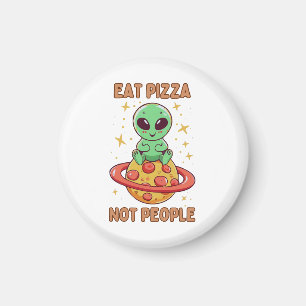 Aimant Mangez de la pizza pas des gens
