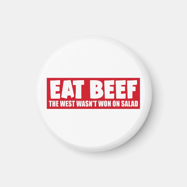 Aimant Mangez du boeuf L'Occident n'a pas gagné sur la sa (Devant)