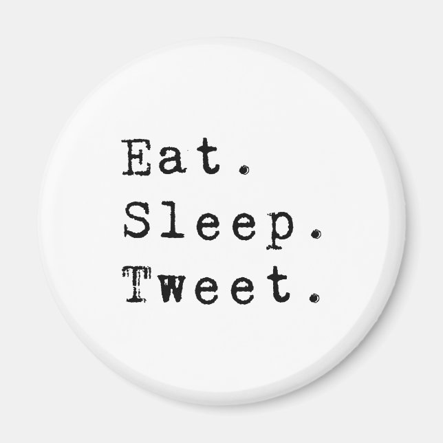 Aimant Mangez le tweet du sommeil (Devant)