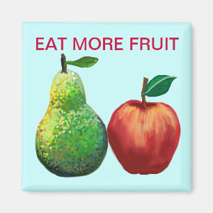 Aimant Mangez plus de fruits - pomme et poire