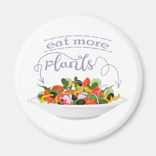 Aimant Mangez plus de plantes frais motivation salade let