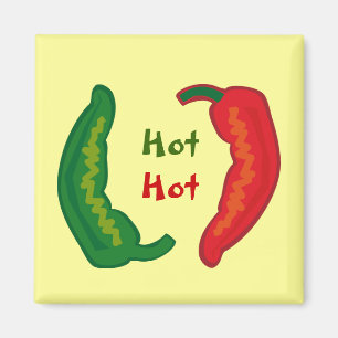 Aimant Mangez votre Légume Hot Chili Jalapeño Fridge Magn