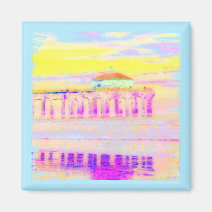 Aimant Manhattan Beach Pier Californie à Pastels