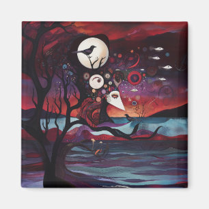 Aimant Manifeste intention Occult Dark Witchy AI Art