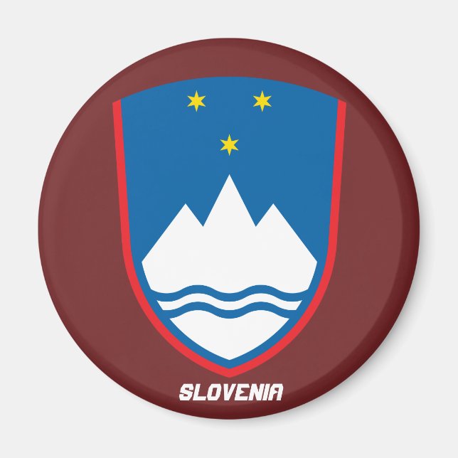 Aimant Manteau de la Slovénie d'aimant de bras (Devant)