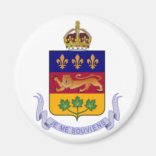 Aimant Manteau de logo officiel d'héraldique de Québec