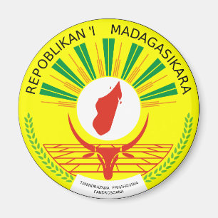 Aimant Manteau officiel du Madagascar de symbole