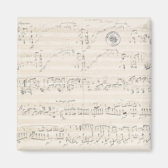Aimant Manuscrit de Chopin Polonez-Imaginaire (Devant)