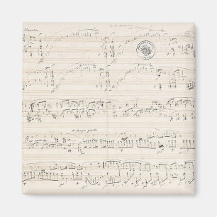 Aimant Manuscrit de Polonez-Imaginaire Chopin