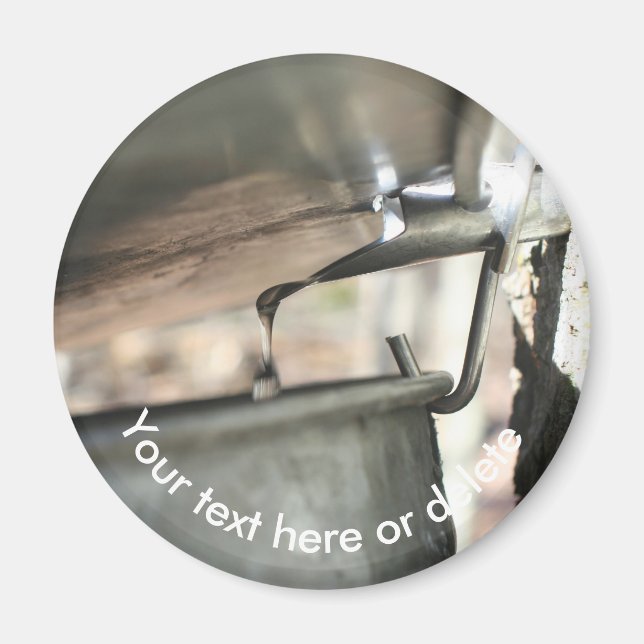 Aimant Maple Syrup Sap Running Nature Personalized (Devant)