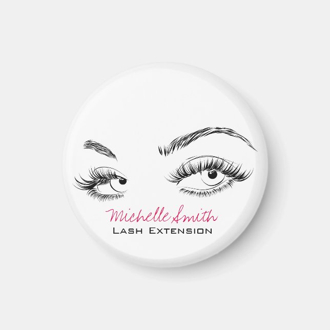 Aimant Maquillage Artiste Lashes Brosses Noir et Blanc Si (Devant)