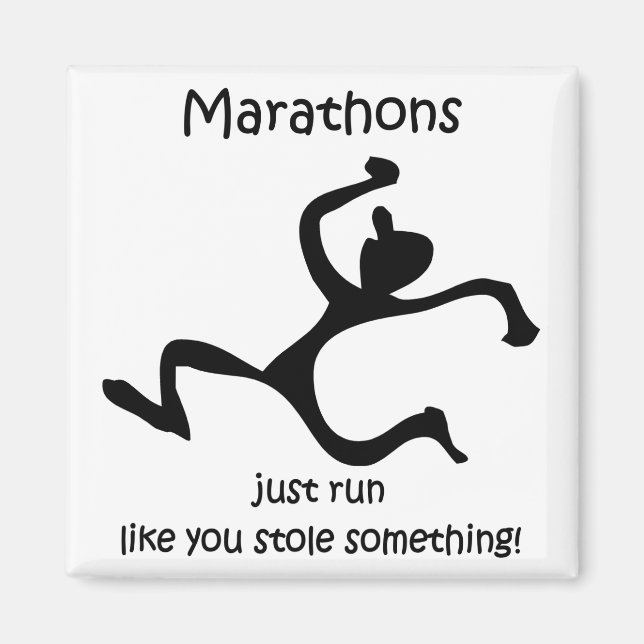 Aimant Marathon drôle (Devant)