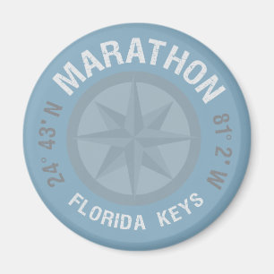 Aimant Marathon Florida Keys Latitude Nautique Longitude