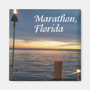 Aimant Marathon, Floride Keys avec coucher de soleil phot