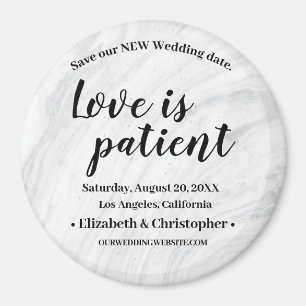 Aimant Marble Love est patient Changer la date Mariage