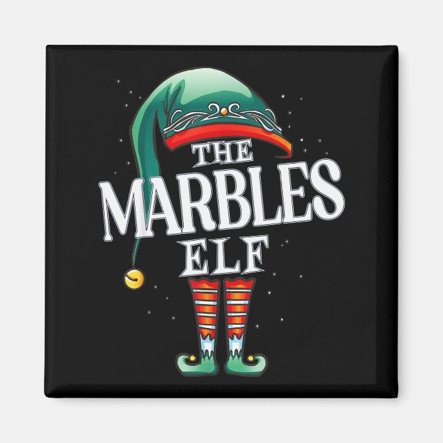 Aimant Marbles Elf Christmas Group Xmas Pajama Party  (Devant)