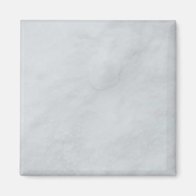 Aimant Marbre blanc Pierre Carré magnétique (Devant)