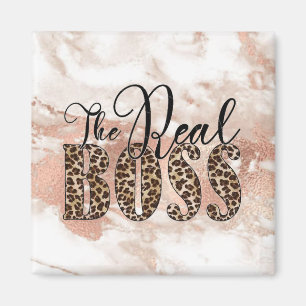 Aimant Marbre De Luxe Fluid Art The Real Boss Girl