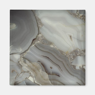Aimant Marbre gris avec Veine or