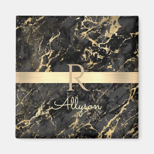 Aimant Marbre noir et or, Barre d'or, do-it-yourself Nom 