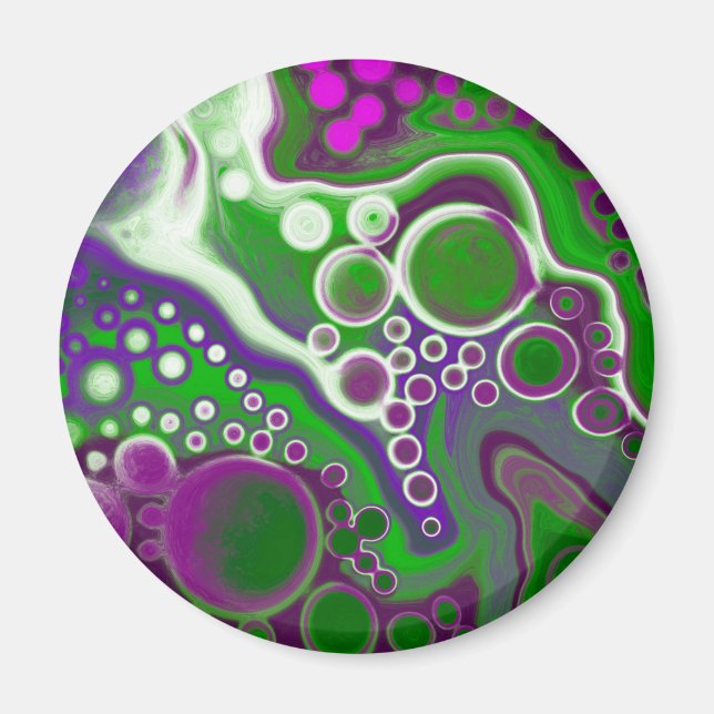 Aimant Marbre violet et vert (Devant)