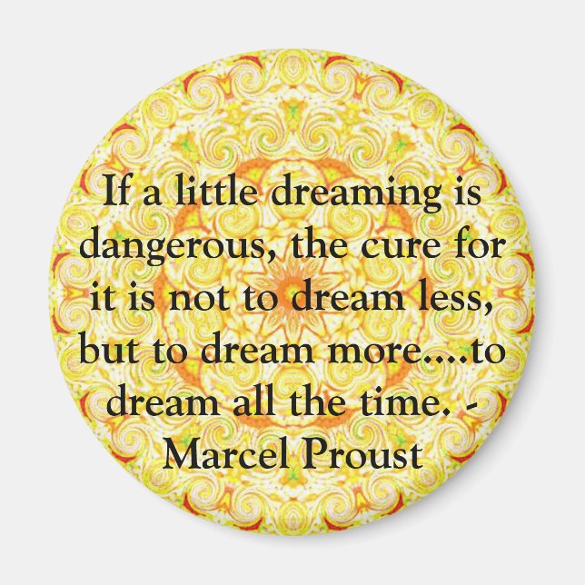 Aimant Marcel Proust cite des rêveurs et des rêves (Devant)