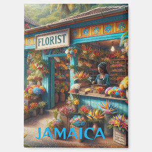 Aimant Marché aux fleurs en Jamaïque belle tropicale