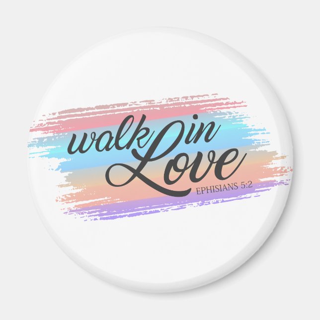 Aimant Marche dans l'amour Citation de la Bible Valentine (Devant)