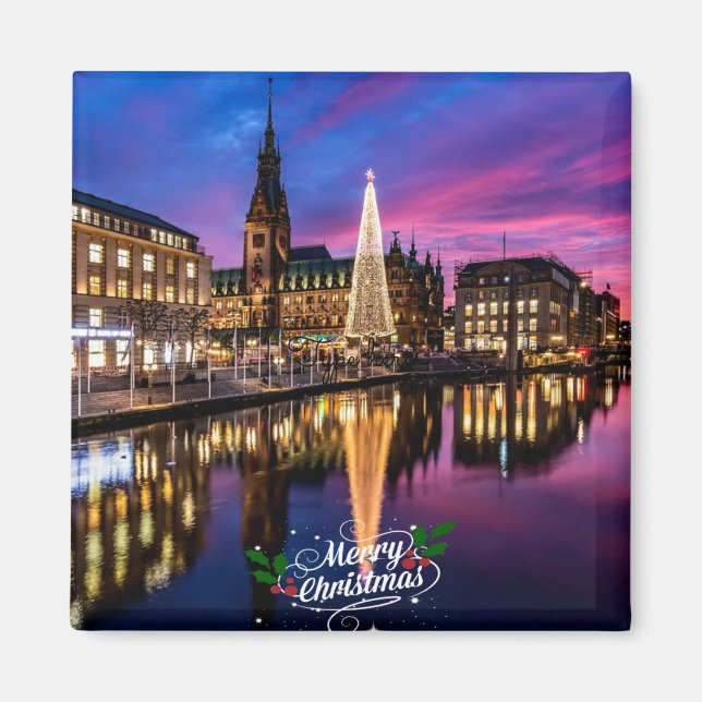 Aimant Marché de Noël de Hambourg (Devant)