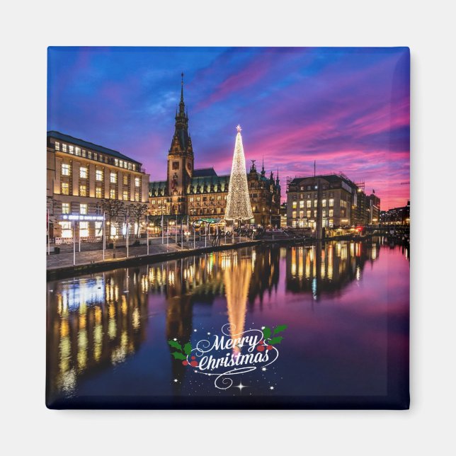 Aimant Marché de Noël de Hambourg (Devant)