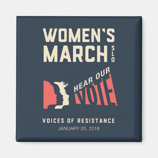 Aimant Marche des femmes SLO Janvier (Devant)