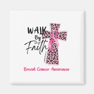 Aimant Marche Par Foi Conscience du cancer du sein Christ