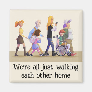 Aimant Marcher Les Uns Les Autres Accueil Inclusive Citat