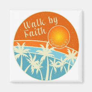 Aimant Marcher par la foi Christian Design