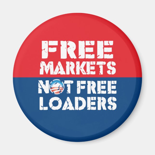 Aimant Marchés Libres - Pas des freeloaders (Devant)