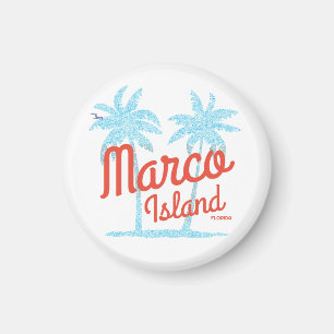 Aimant Marco Island Florida Vacances USA Vintage Retro