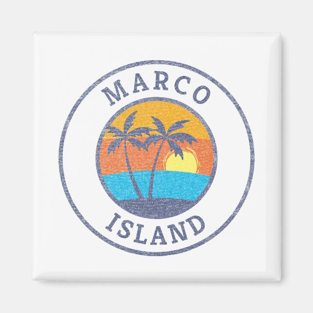 Aimant Marco Island, Floride style classique défraîchi (Devant)