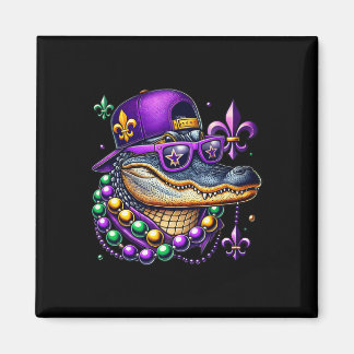 Aimant Mardi Gras Alligator Mardigator Crocodile Kids Boy