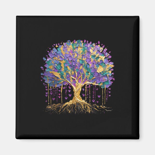 Aimant Mardi Gras Carnaval des perles de la Nouvelle-Orlé (Devant)