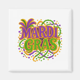 Aimant Mardi Gras Carnaval Fat Tuesday Latch Hook Fil à C