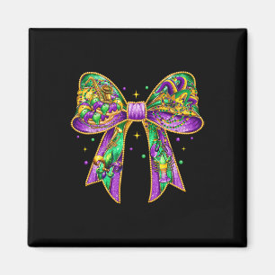 Aimant Mardi Gras Coquette Bow Gros Mardi Nouvelle-Orléan