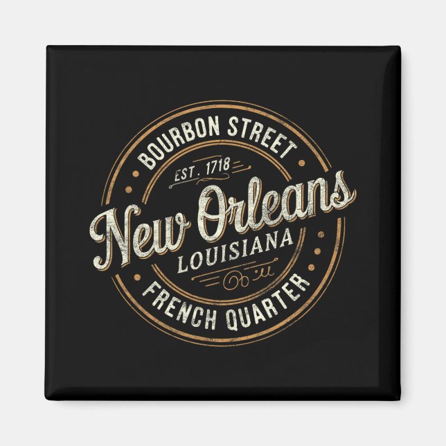 Aimant Mardi Gras New Orleans Louisiana Bourbon Street So (Devant)