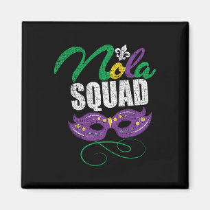 Aimant Mardi Gras Nola Squad Détresse Les Perles De La No