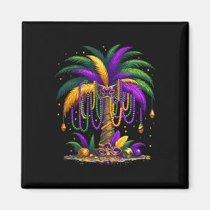 Aimant Mardi Gras Palm Tree Hawaiian Tropical Party Men W