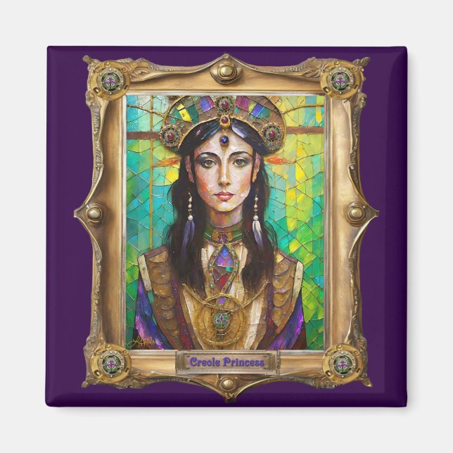 Aimant Mardi Gras Realm Portraits - La Princesse Créole (Devant)