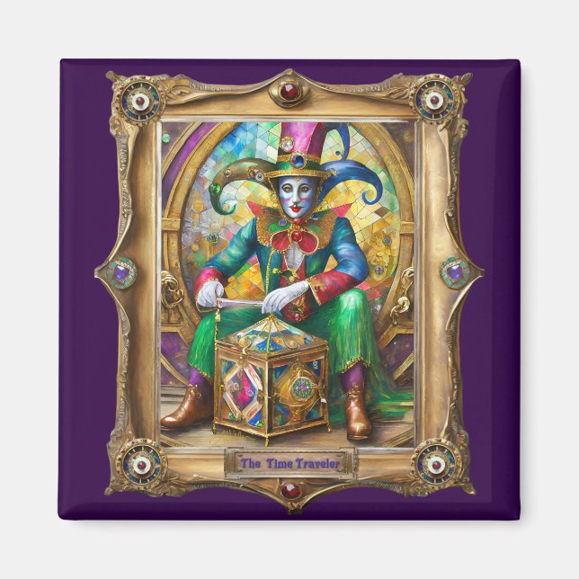 Aimant Mardi Gras Realm Portraits - Voyageur du temps (Devant)