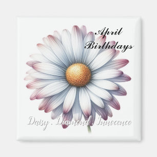 Aimant Marguerite Diamant Pierre de Naissance d'Avril