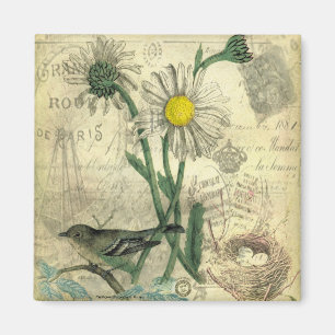 Aimant Marguerites vintage