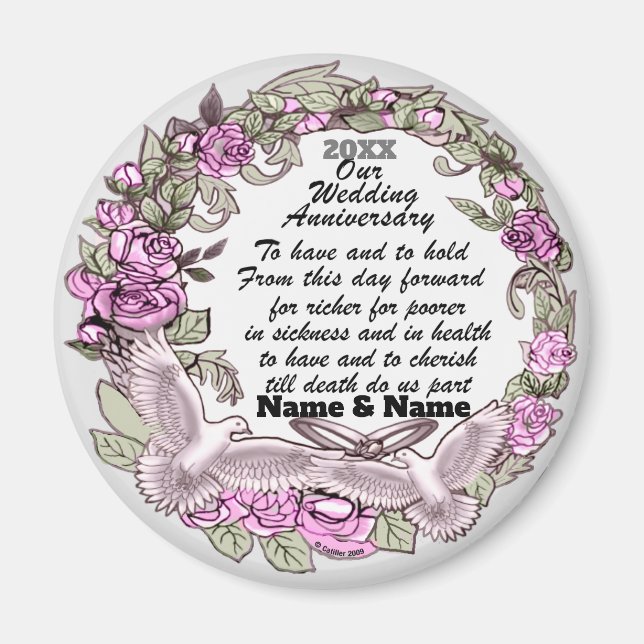 Aimant mariage Anniversaire (Devant)