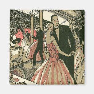 Aimant Mariage Art Déco vintage, Première Danse pour mari
